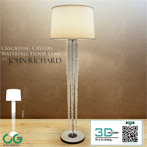 Cascading Crystal Waterfall Floor Lamp